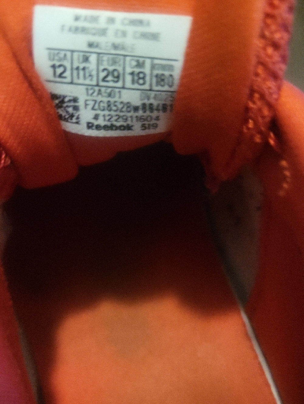 Reebok Kids Red and White Low-Top Sneakers - Picture 2 of 4